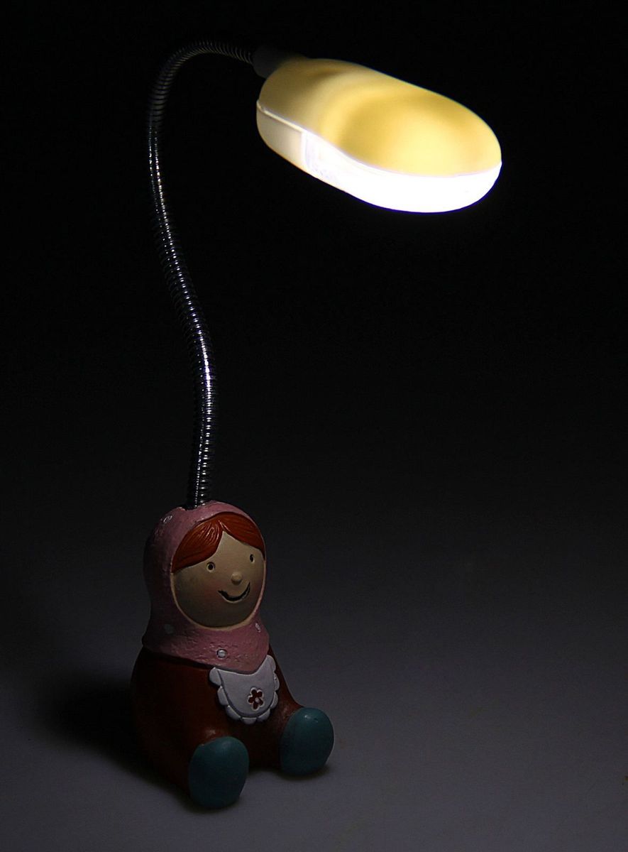 фото Лампа настольная LED Матрешка красная