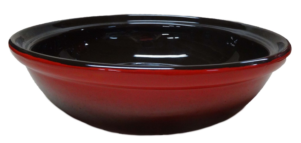 фото Салатник Борисовская керамика "Модерн", цвет: красный, черный, 1 л