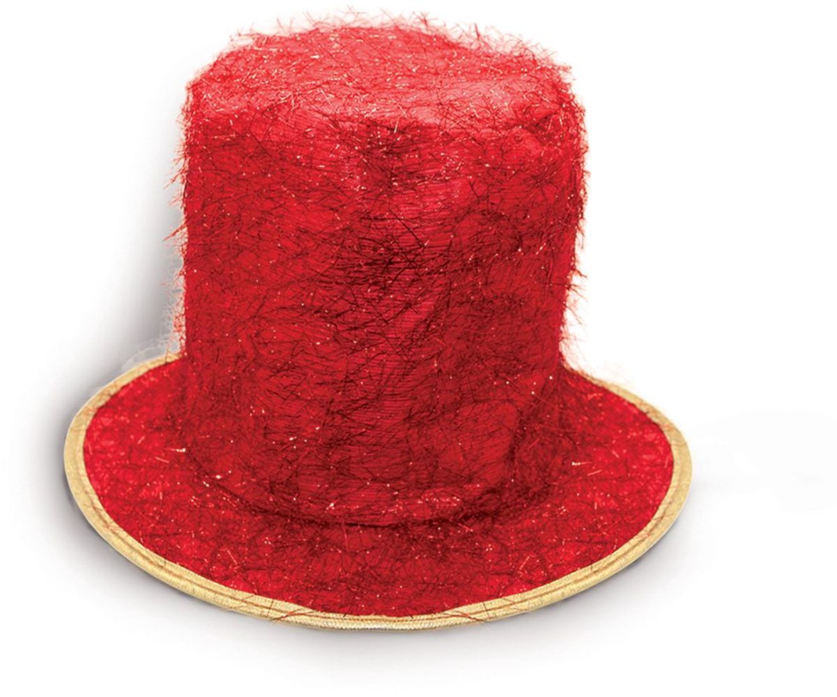 фото Partymania Шляпа карнавальная Цилиндр клоуна цвет красный