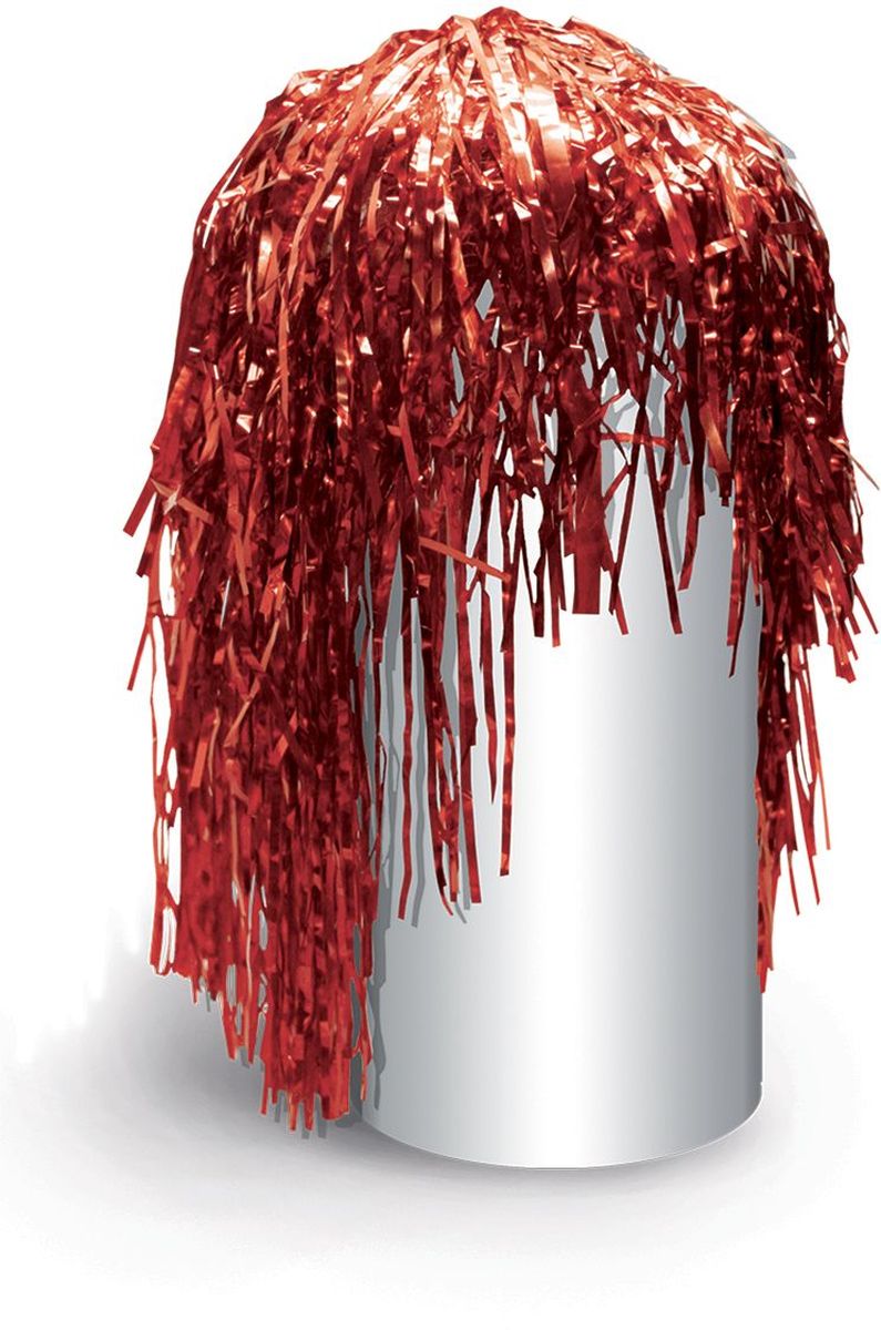 фото Partymania Маскарадный парик из дождика Веселый праздник цвет красный