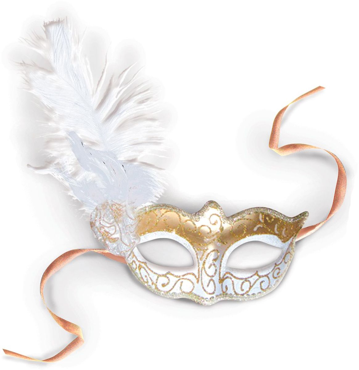 фото Partymania Маска карнавальная Венеция цвет белый золотой