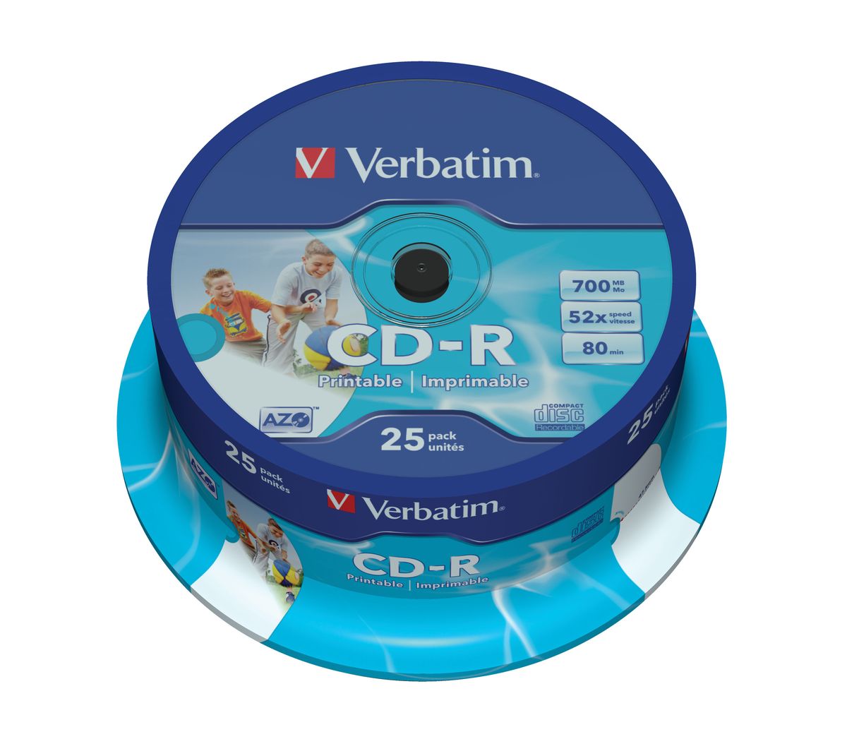 CD-R Verbatim 700MB 52x оптический диск, 25 шт (Cake)