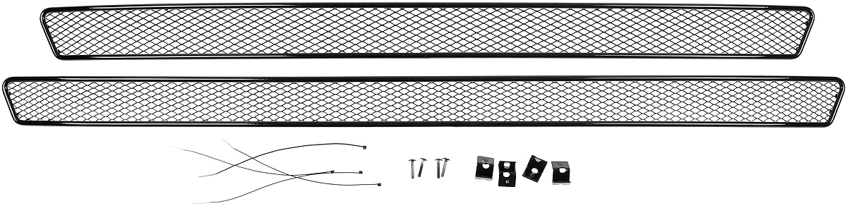 фото Сетка для защиты радиатора Arbori, внешняя, для Skoda Rapid (2014-) с противотуманными фонарями, 2 шт
