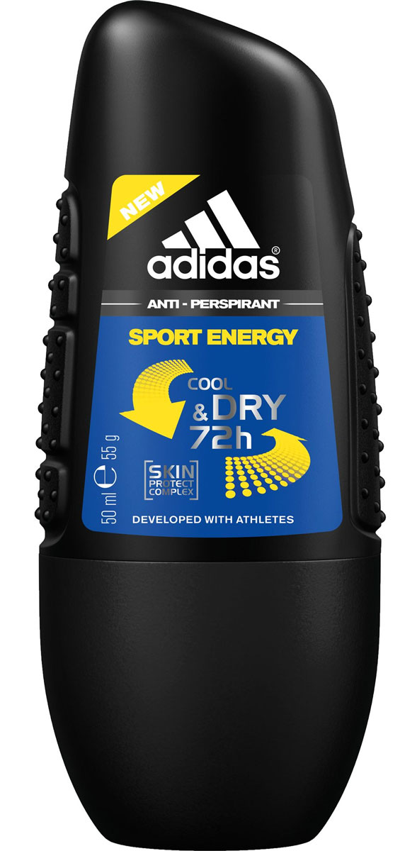 фото Adidas Дезодорант-антиперспирант ролик "Cool&Dry Sport Energy Anti-Perspirant Roll-On", мужской, 50 мл