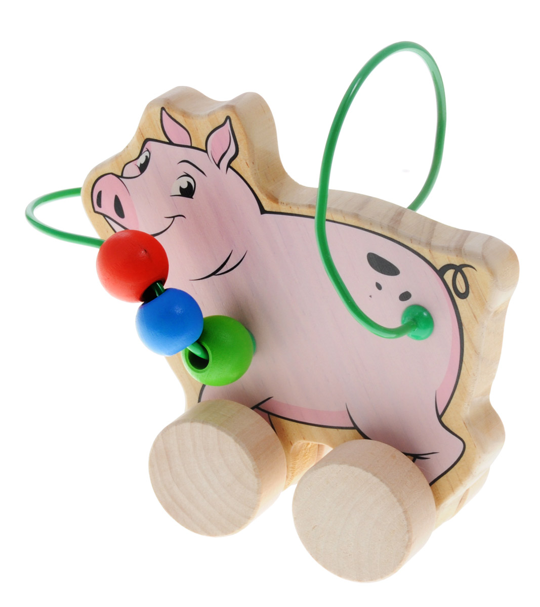 фото Мир деревянных игрушек Лабиринт-каталка Свинья