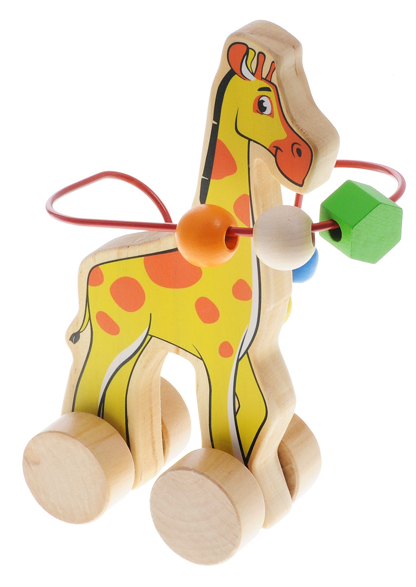 фото Мир деревянных игрушек Лабиринт-каталка Жираф