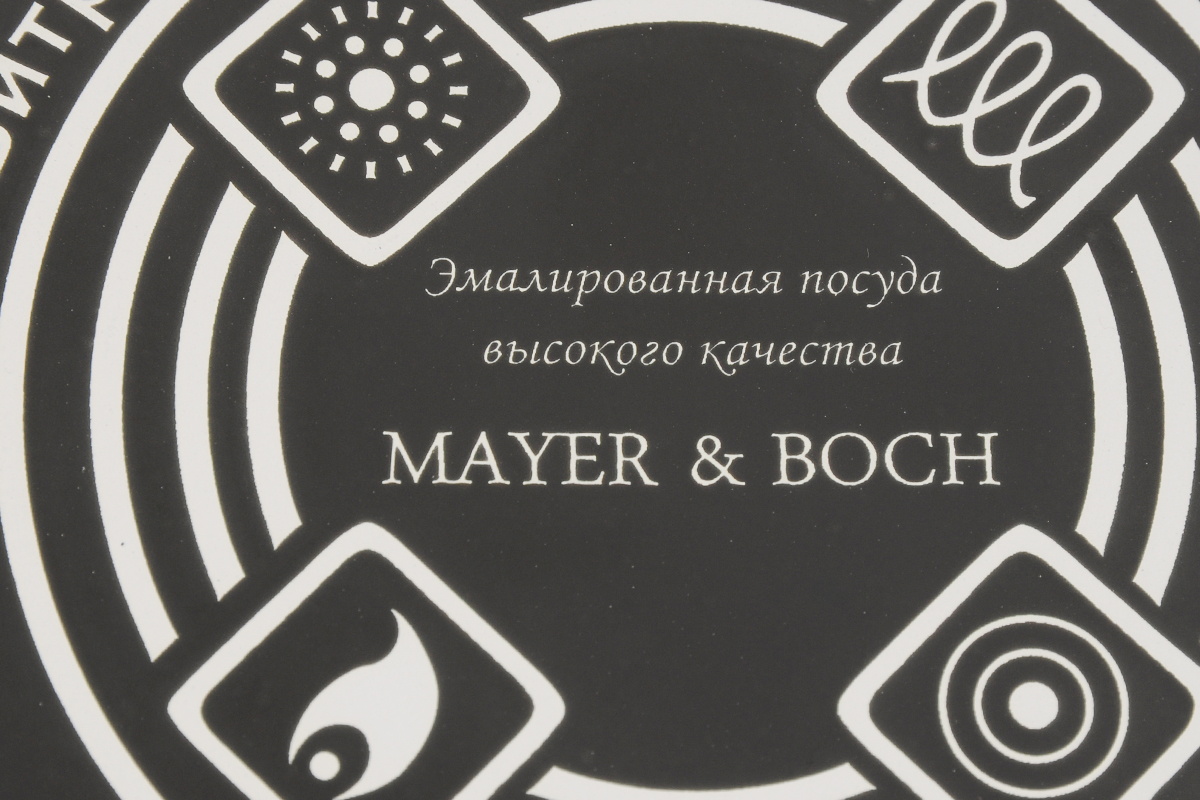 фото Чайник эмалированный Mayer & Boch "Цветы", со свистком, 2,8 л