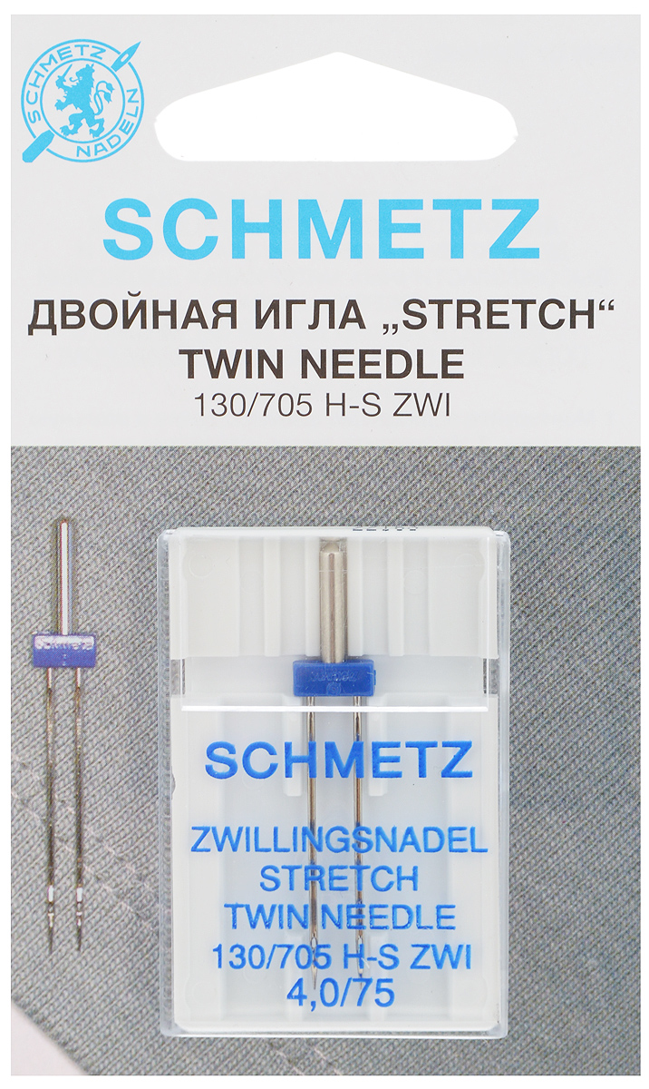 Иглы стретч двойные № 75/4.0, Schmetz, 1шт