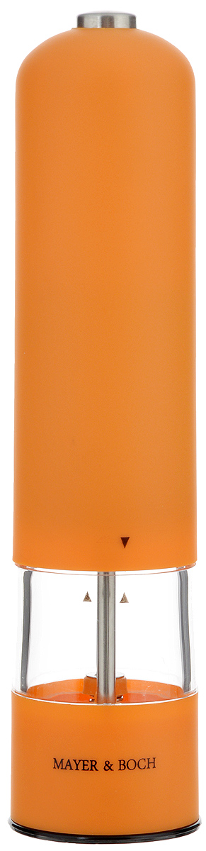 фото Перцемолка электрическая "Mayer & Boch", цвет: оранжевый, прозрачный, высота 23 см