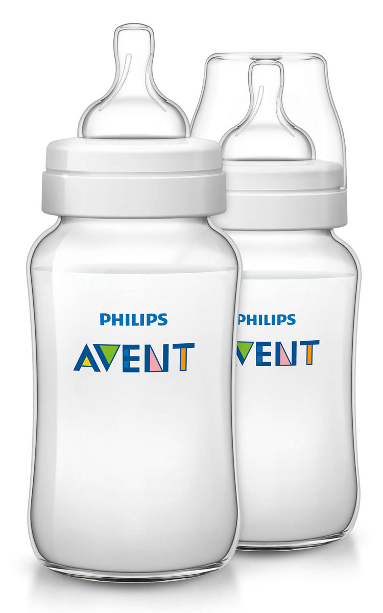 фото Philips Avent Бутылочка 330 мл, 2 шт. Соска со средним потоком для детей от 3 месяцев SCF566/27