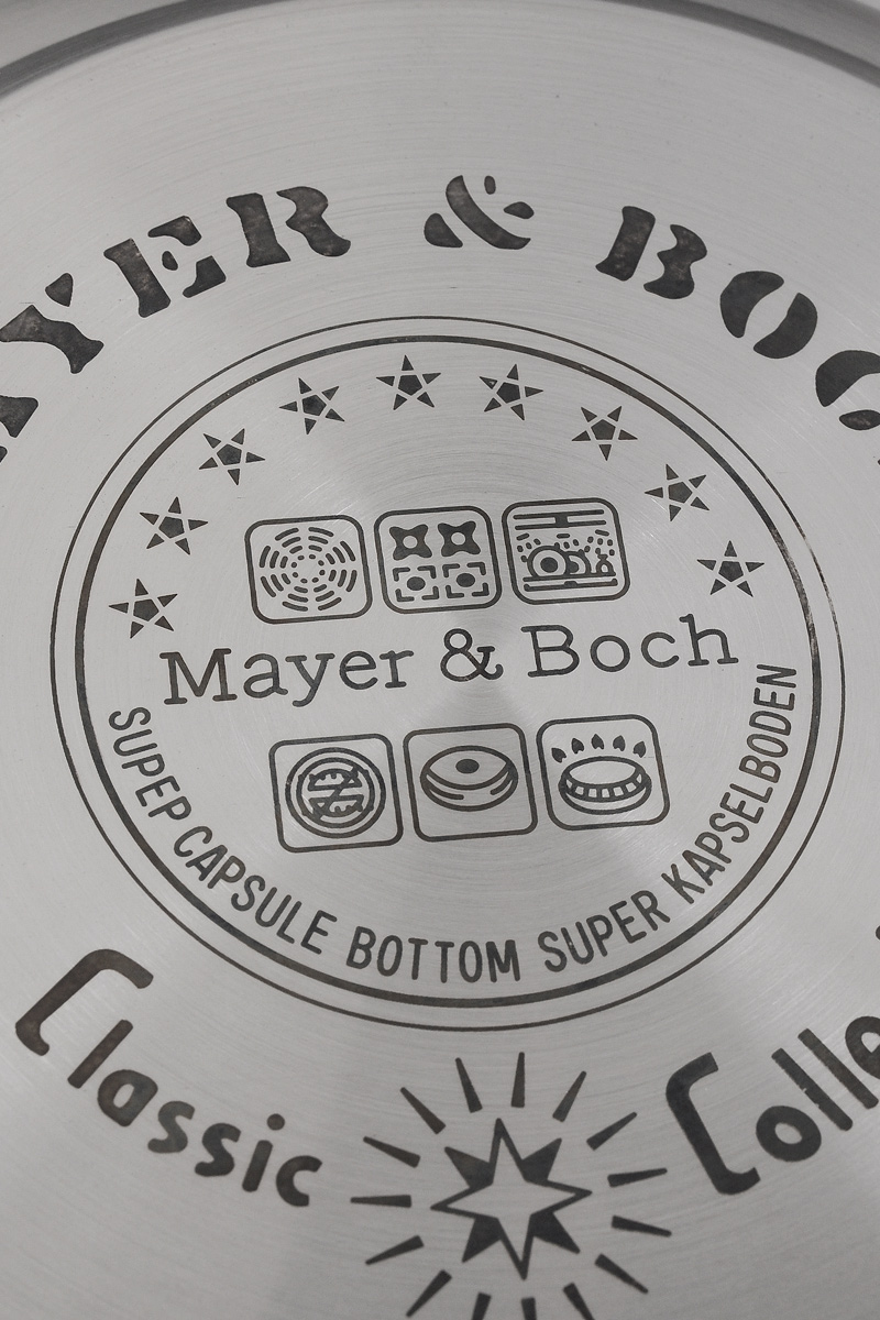 фото Чайник "Mayer & Boch", со свистком, цвет: оранжевый, черный, белый, 2,8 л. 24974