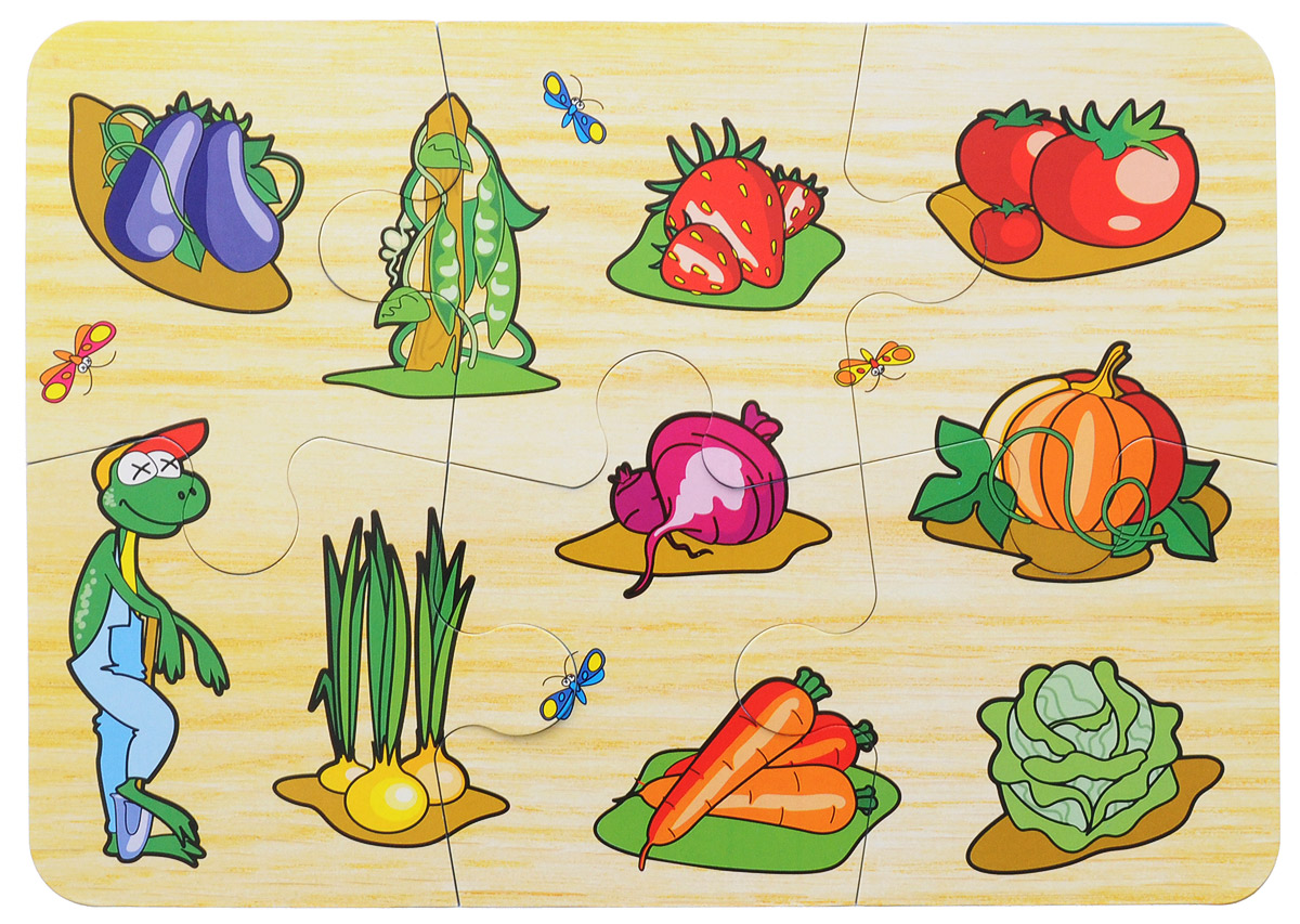 Пазлы овощи и фрукты для детей