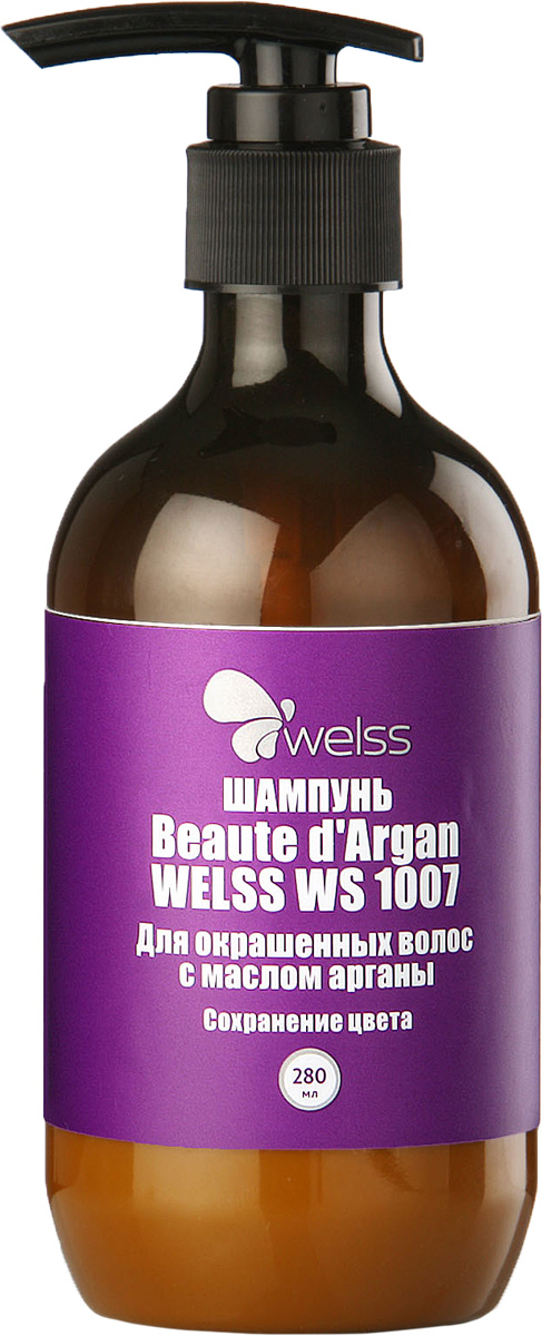 фото Шампунь для окрашенных волос с маслом арганы Beaute d`Argan WELSS WS 1007, 280мл