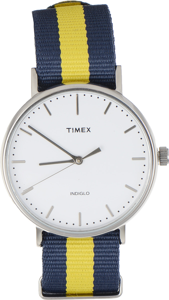 фото Часы наручные мужские Timex "Weekender", цвет: темно-синий, желтый. TW2P90900
