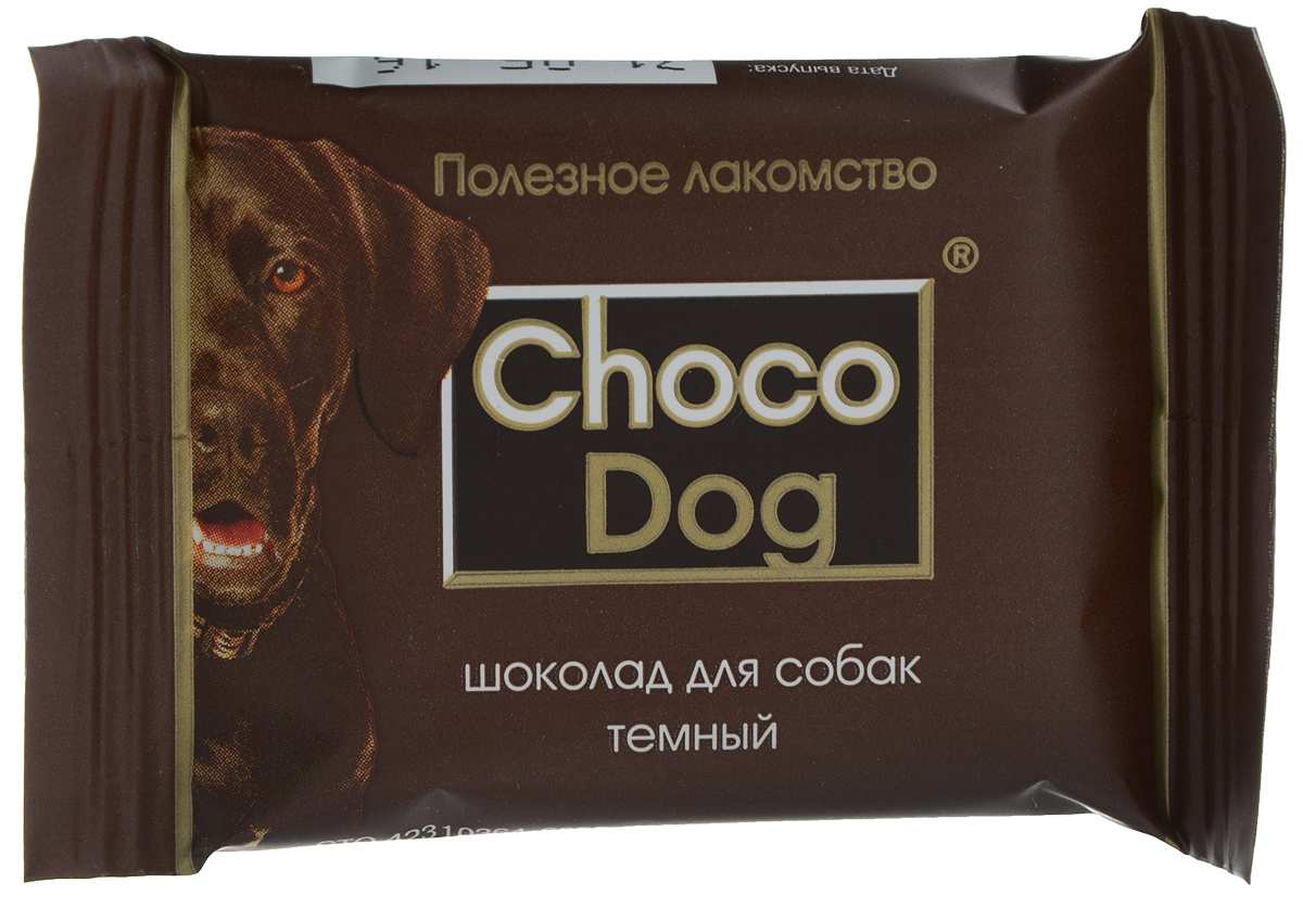 фото Лакомство для собак Choco Dog "Шоколад", темный, 15 г