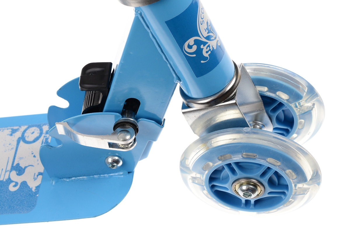 фото Самокат четырехколесный "Charming Sports", цвет: голубой, белый. CMS010