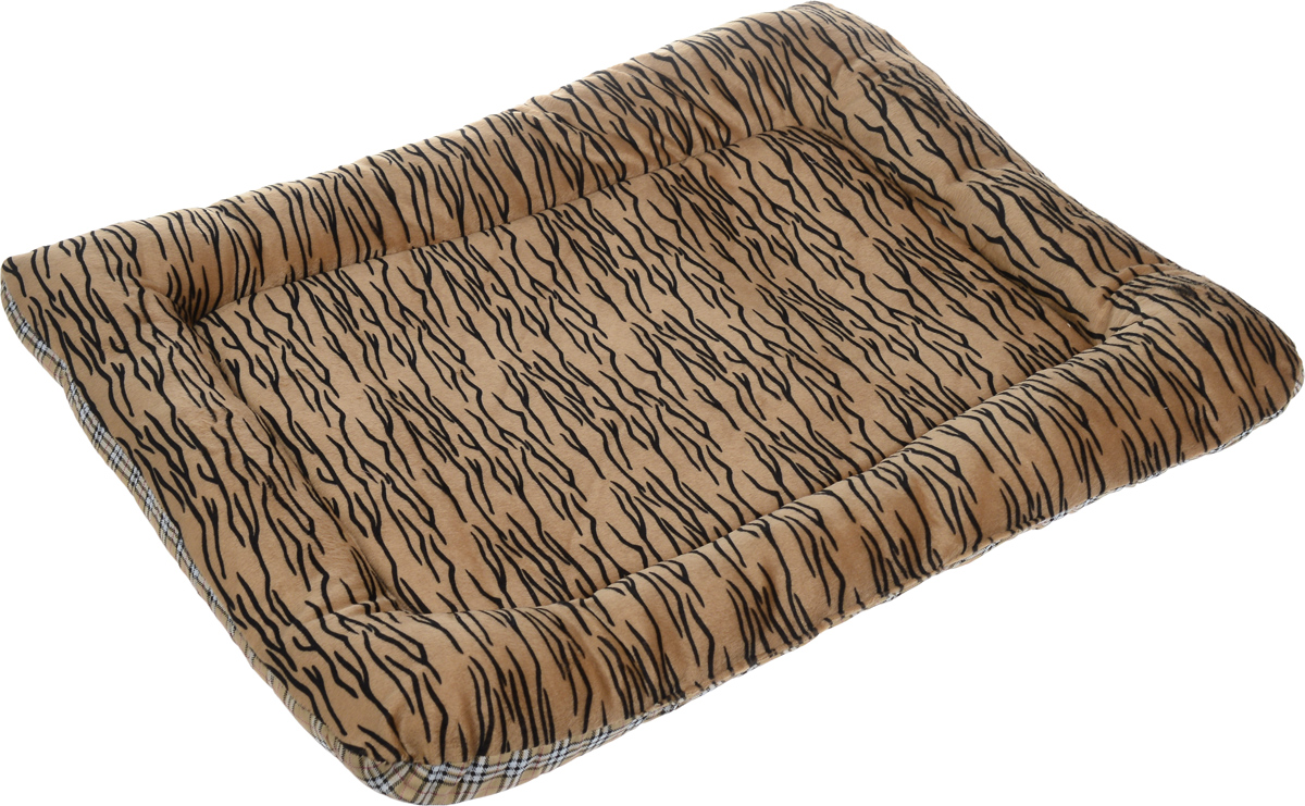 фото Матрас для животных Каскад "Тигр. №4", цвет: коричневый, черный, белый, 72 х 56 см