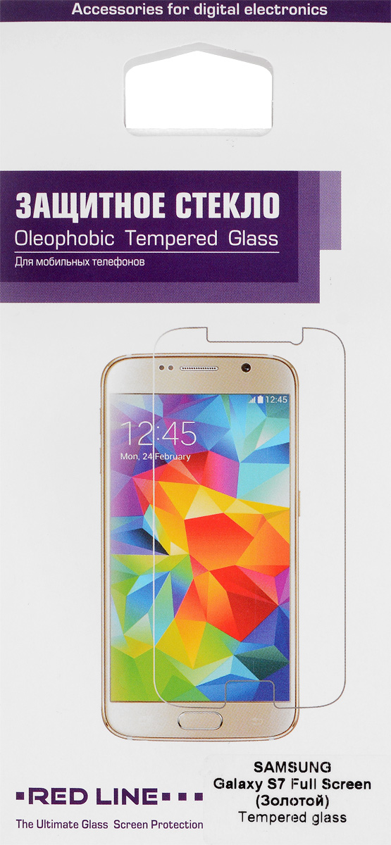 фото Red Line защитное стекло для Samsung Galaxy S7, Gold