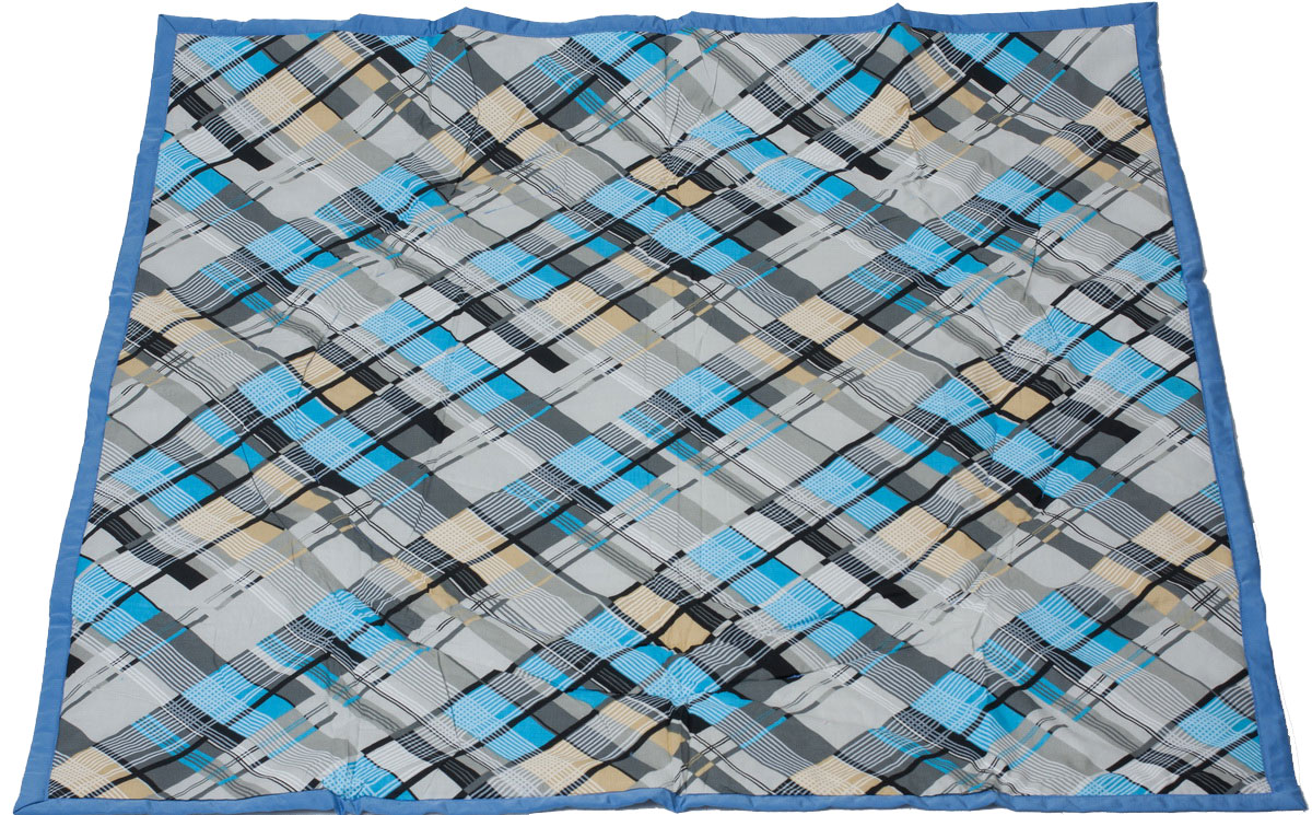фото Чудо-Чадо Переносной коврик-сумка цвет голубой клетка