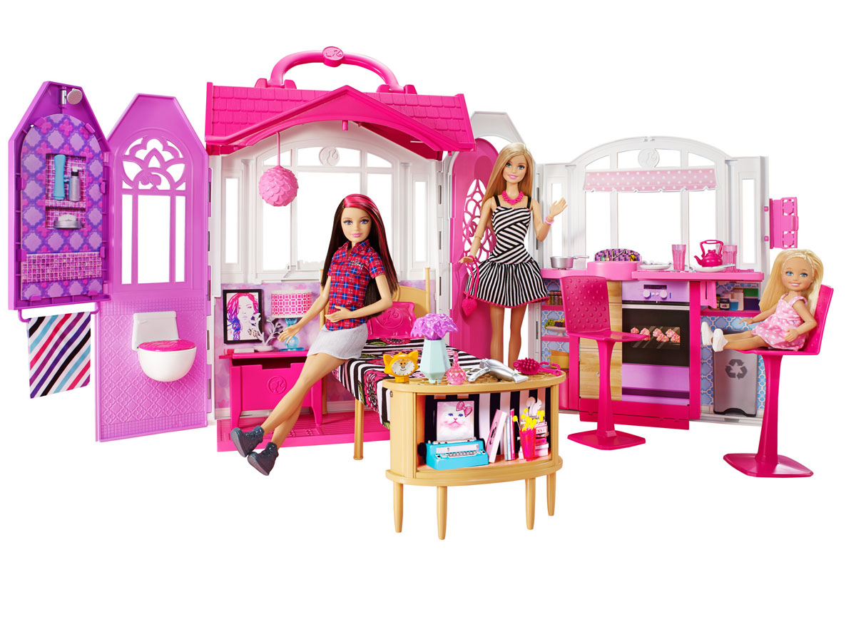 куклы барби с домом и мебелью