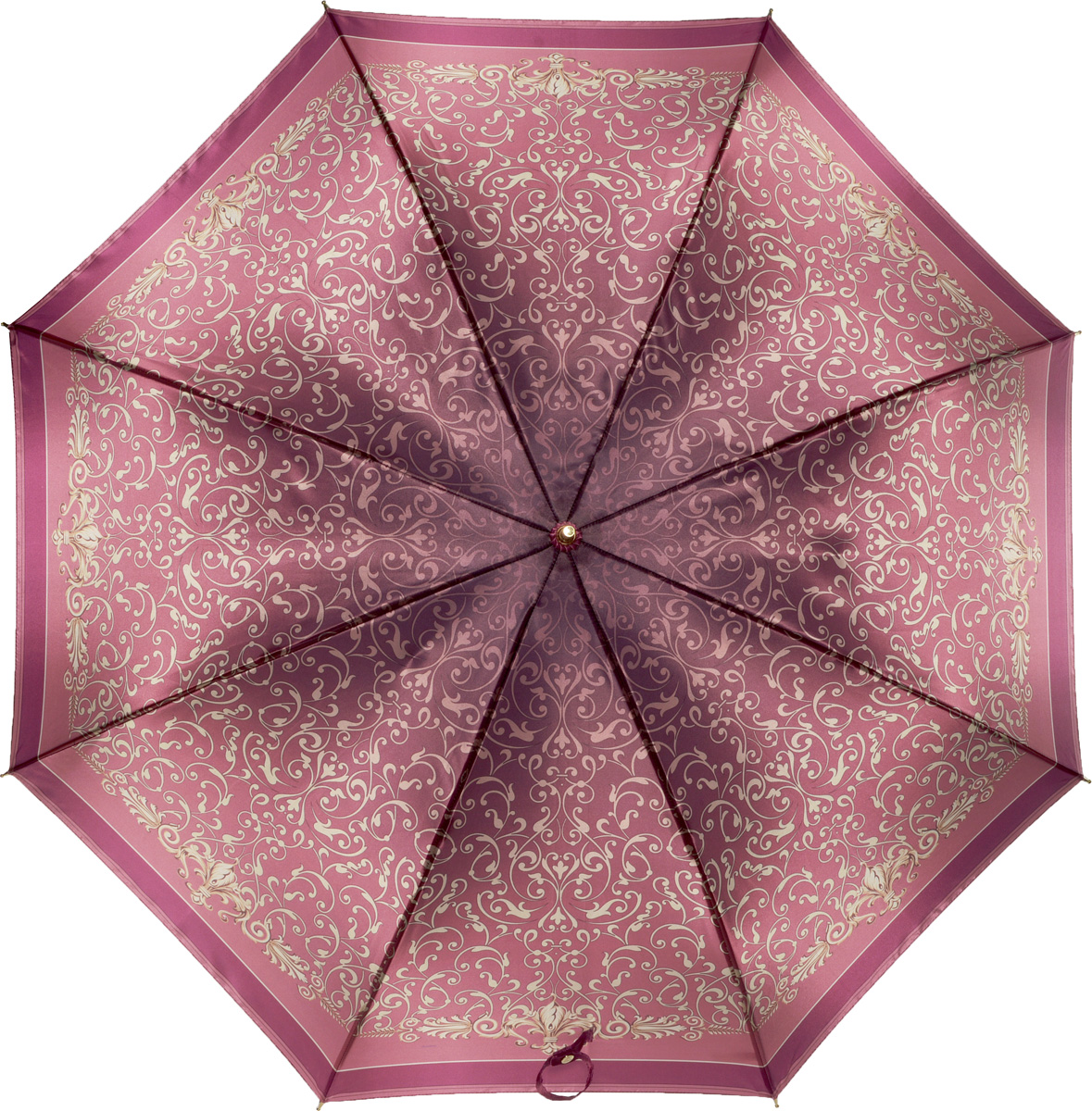 Зонт-трость женский Fabretti, механика, цвет: бордовый. 1606