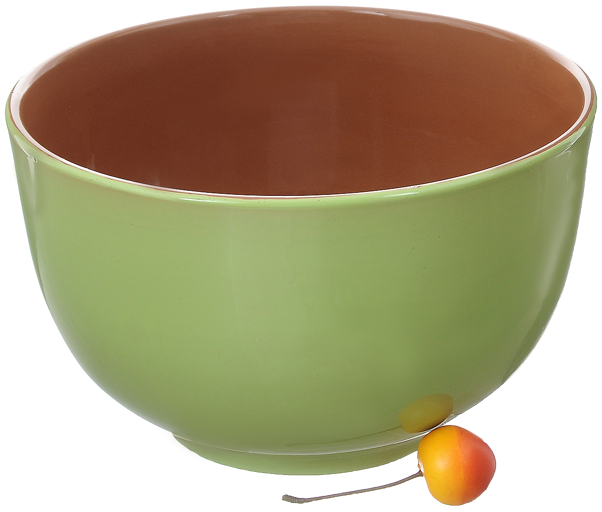 фото Салатник Борисовская керамика "Радуга", цвет: салатовый, коричневый, 2 л