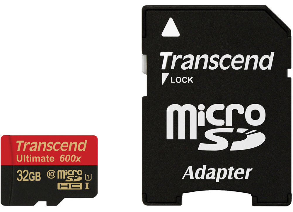 фото Transcend Ultimate microSDHC Class 10 UHS-I 600x 32GB карта памяти