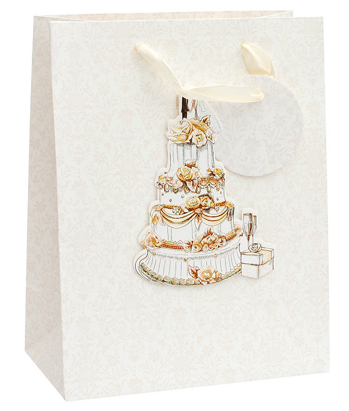 фото Пакет подарочный Белоснежка "Свадебный торт", 18 х 23 х 10 см