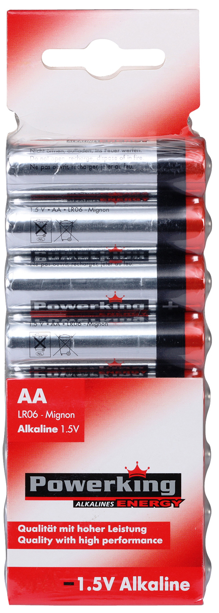 фото Батарейка алкалиновая "PowerKing", тип АА, 1,5V, 8 шт