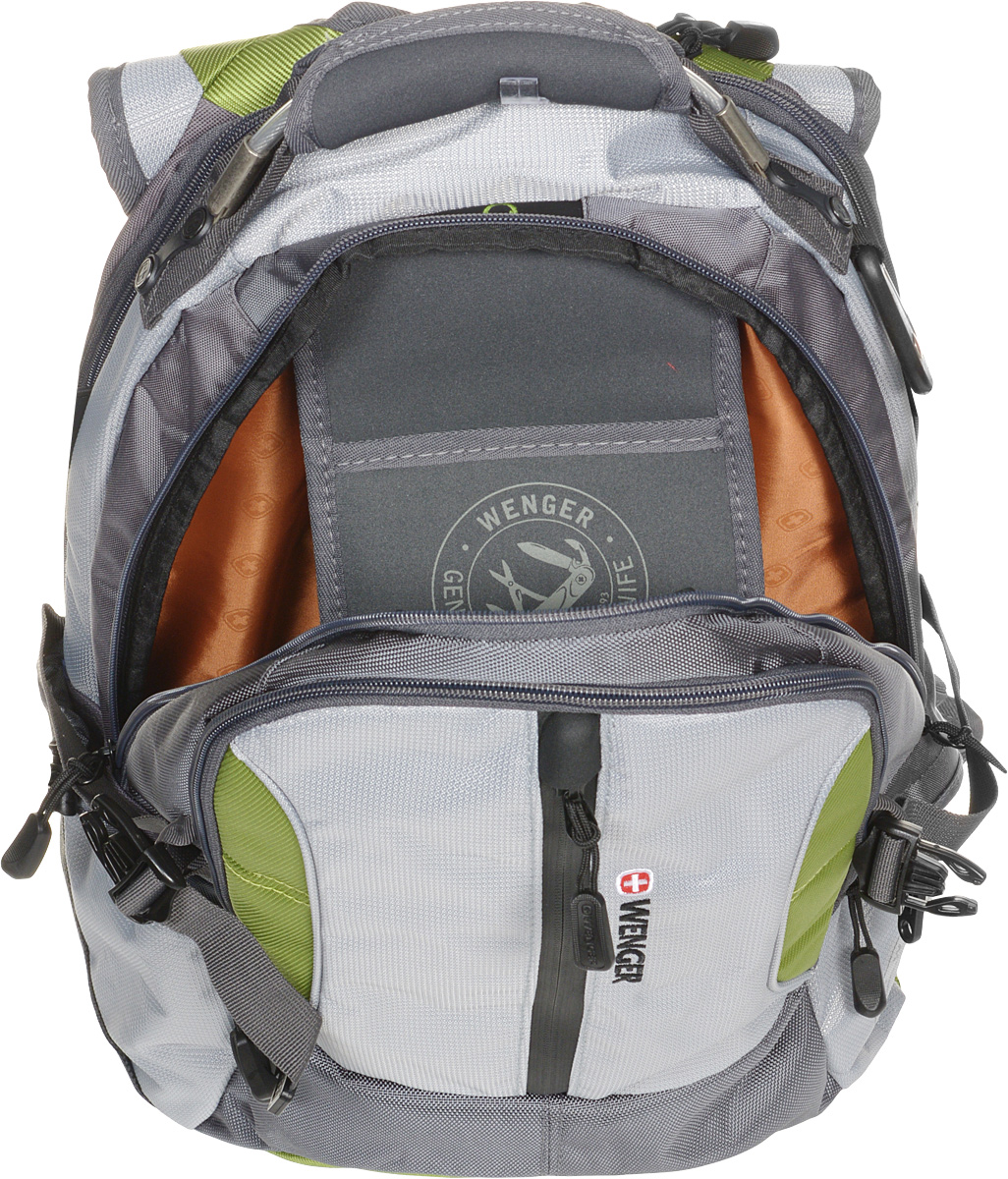 фото Рюкзак Wenger "Large Volume Daypack", "Large Volule Daypack", цвет: зеленый, серый, 43 х 32 х 18 см, 30 л