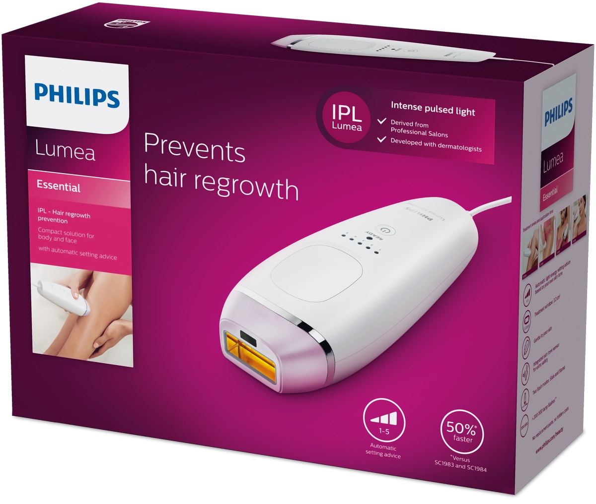 фото Компактный фотоэпилятор Philips Lumea Essential BRI863/00 для быстрой процедуры на теле и лице