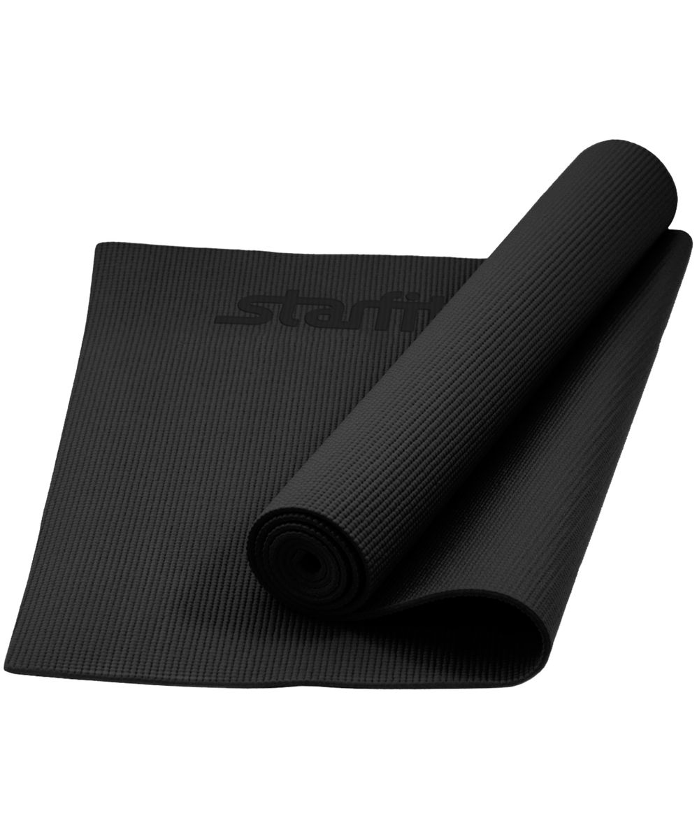 Коврик для йоги Starfit "FM-101", цвет: черный, 173 х 61 х 0,3 см