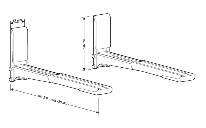 фото Holder MWS-2003, White кронштейн для СВЧ