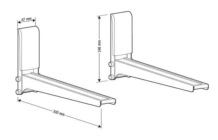 фото Holder MWS-2005, Metallic кронштейн для СВЧ