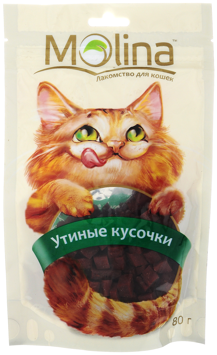 фото Лакомство для кошек Molina "Утиные кусочки", 80 г