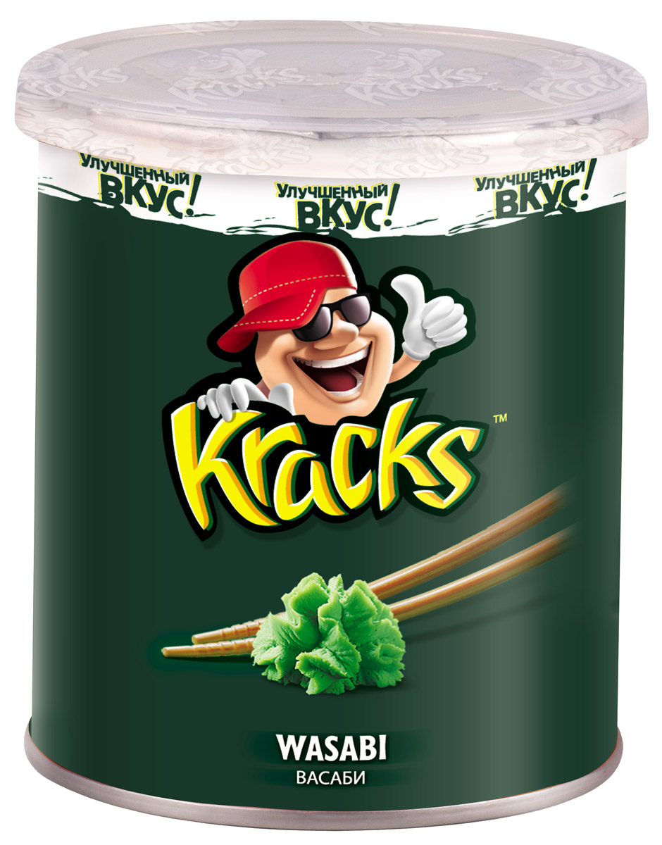 Характеристики Kracks картофельные чипсы со вкусом васаби, 45 г