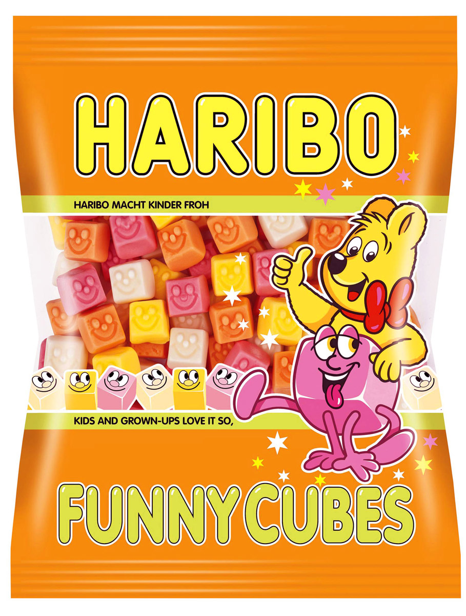 Характеристики Haribo Жевательный зефир Кубики смешинки / Funny Cubes