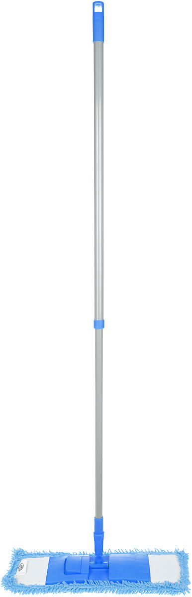 фото Швабра Мультидом "Чистюля", с телескопической ручкой, цвет: голубой, длина ручки 82-139 см