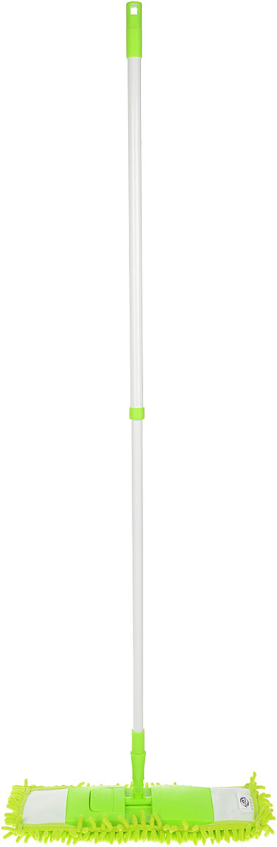 фото Швабра Мультидом "Ни соринки", с телескопической ручкой, цвет: салатовый, белый, 73-122 см