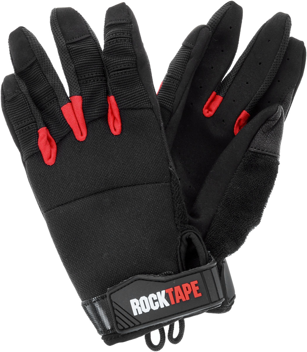 Перчатки Rocktape "Talons", цвет: черный, красный. Размер L