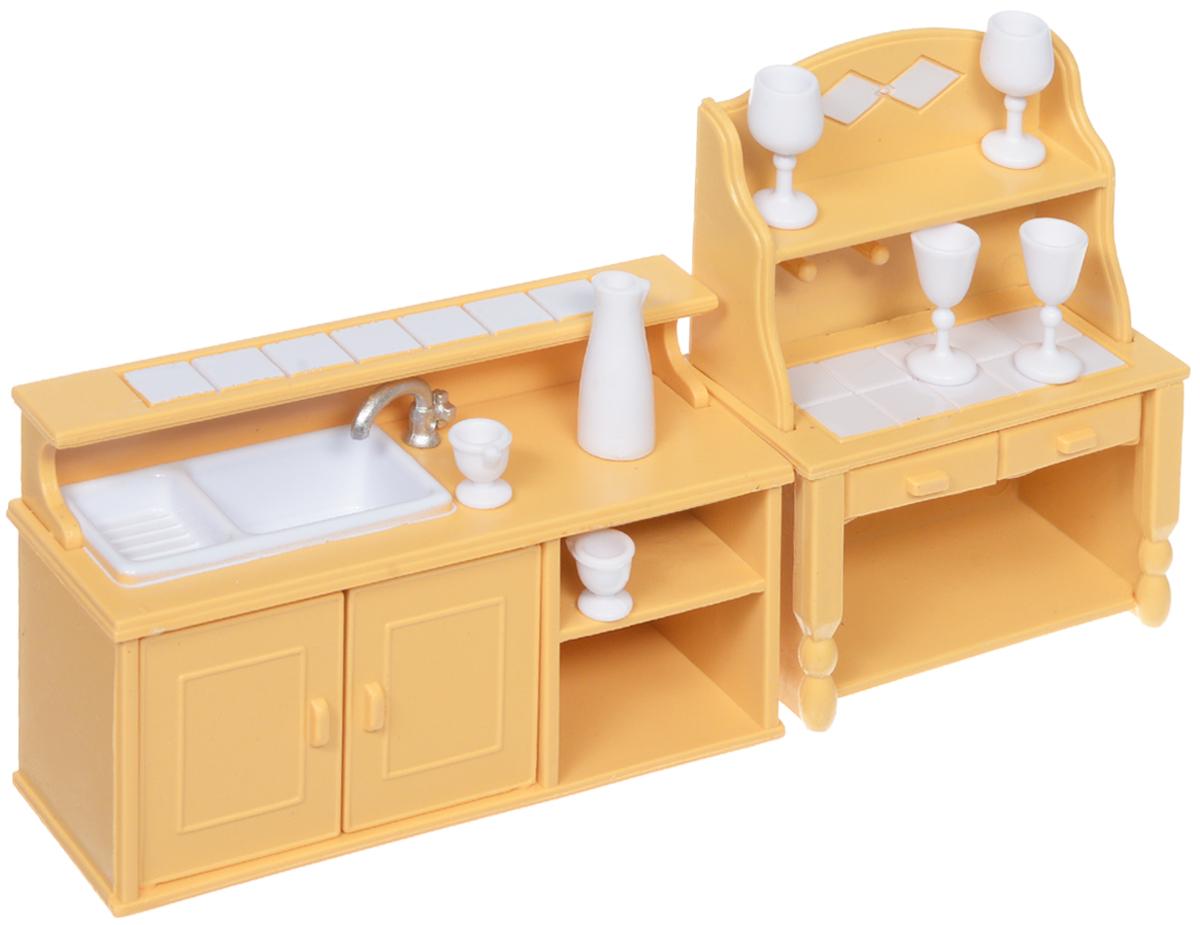 фото ABtoys Набор мебели для кухни и столовой цвет желтый белый