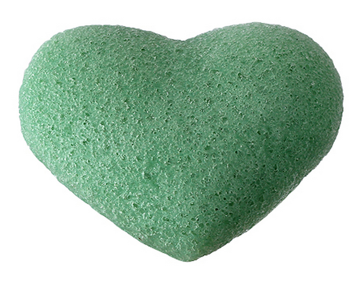 фото Clarette Конжаковый спонж с экстрактом зеленого чая для лица,зеленый