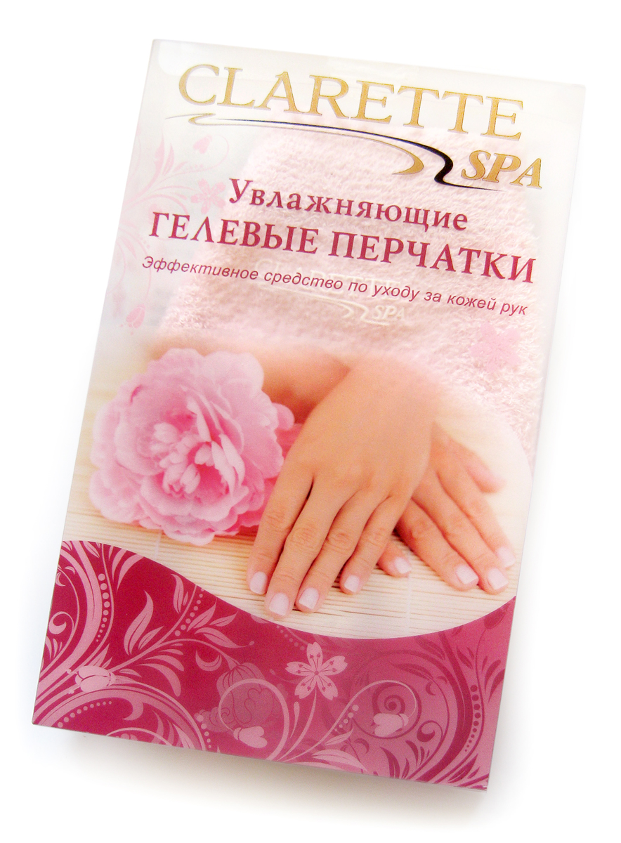 фото Clarette Увлажняющие гелевые перчатки,розовые