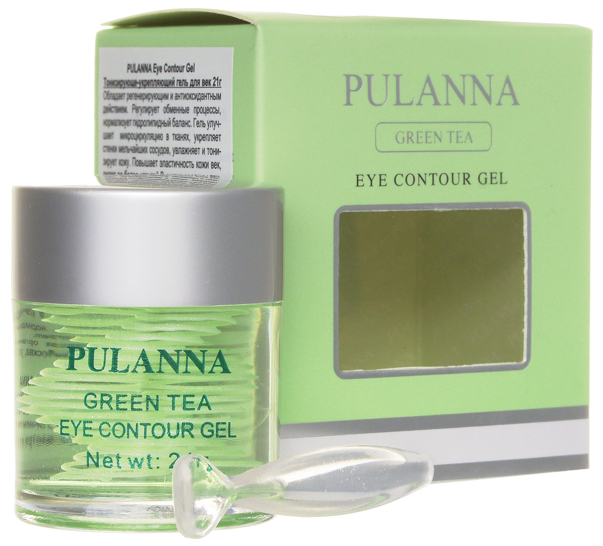 Pulanna Тонизирующе-укрепляющий гель для век на основе зеленого чая - Eye Contour Gel 21 г