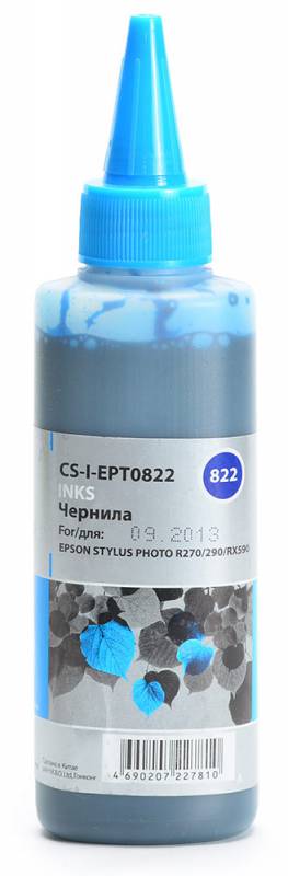 Чернила Cactus CS-I-EPT0822, голубой, для струйного принтера .