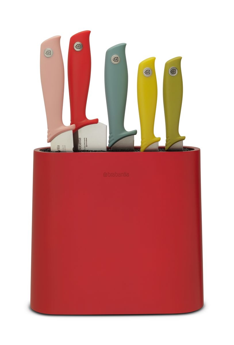 фото Подставка для ножей Brabantia "Tasty Colors", цвет: красный. 108129