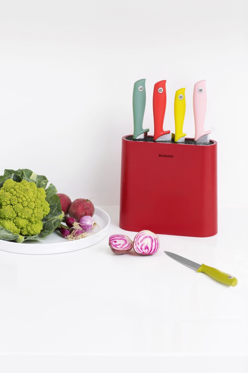 фото Подставка для ножей Brabantia "Tasty Colors", цвет: красный. 108129