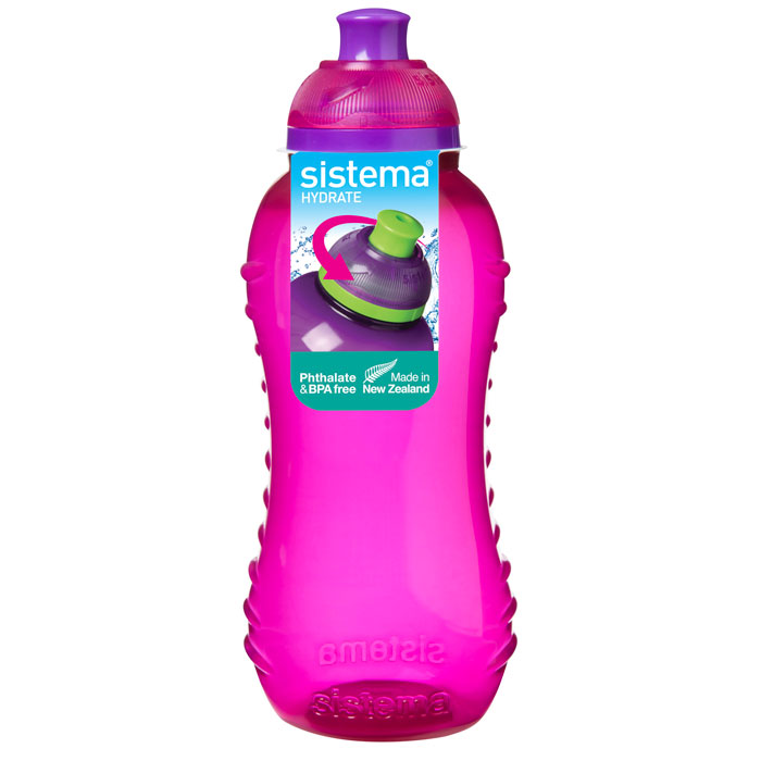 фото Бутылка для воды Sistema "Hydrate", цвет: пурпурный, 330 мл