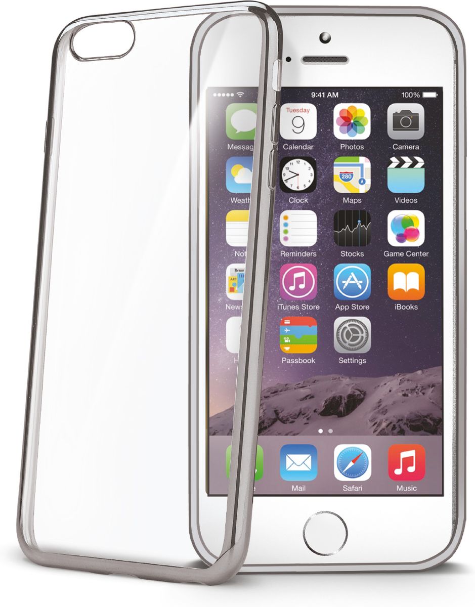 фото Celly Laser чехол для Apple iPhone 6/6s, Silver Clear