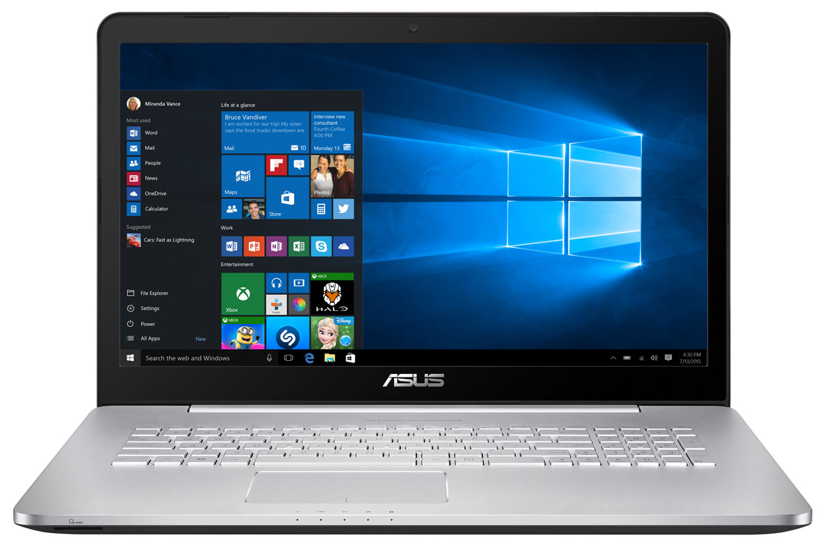 фото Ноутбук ASUS VivoBook Pro N752VX, 90NB0AY1-M02530, 17.3", серый